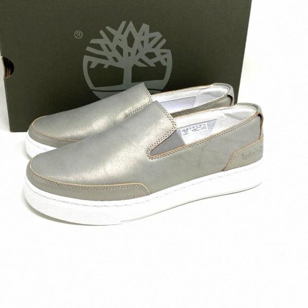 💖MEGA SALE💖Timberland WOMEN TB 0A24WV BZ3 Atlanta Silver Medium Slip-on Green - Picture 7 of 12